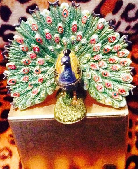 peacock trinket boxes